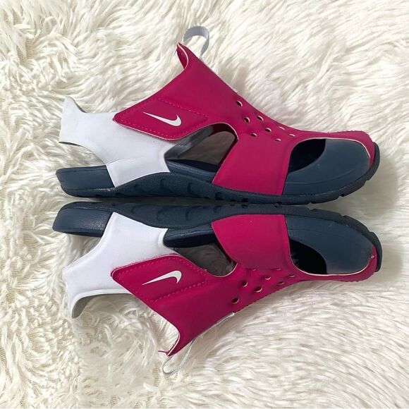 NIKE Sandals Sunray Protect 2 Water Beach pool Fireberry Youth Size 13 - Picture 4 of 10